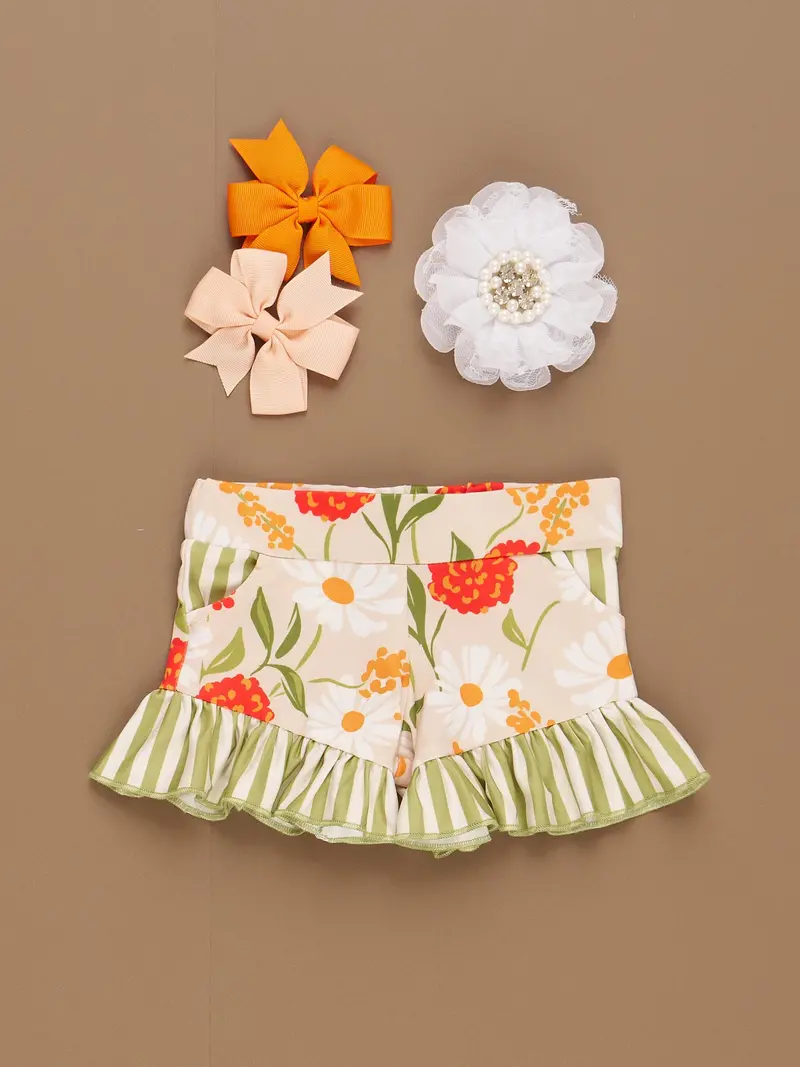Daisy Janes Ruffle-Hem Summer Shorts 1