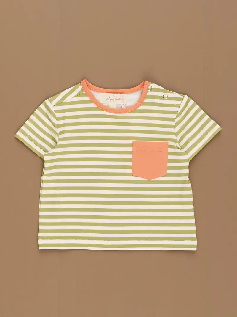 Daisy Janes Striped Short-Sleeve Pocket Shirt 1