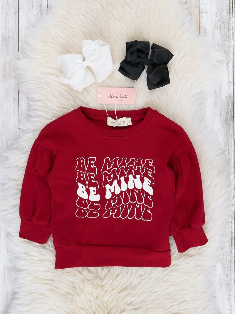 Deep Crimson 'Be Mine' Graphic Tee 1