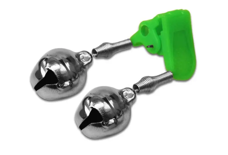 Delphin 5-Piece Double Bell Bite Alarm Set | Glow-In-The-Dark Eel & Catfish Indicators 1