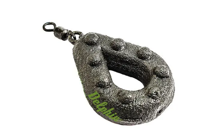 Delphin Barbed Carp Lead – Textured, High-Grip Drop Weight For Flowing Water And Edge Fishing 1