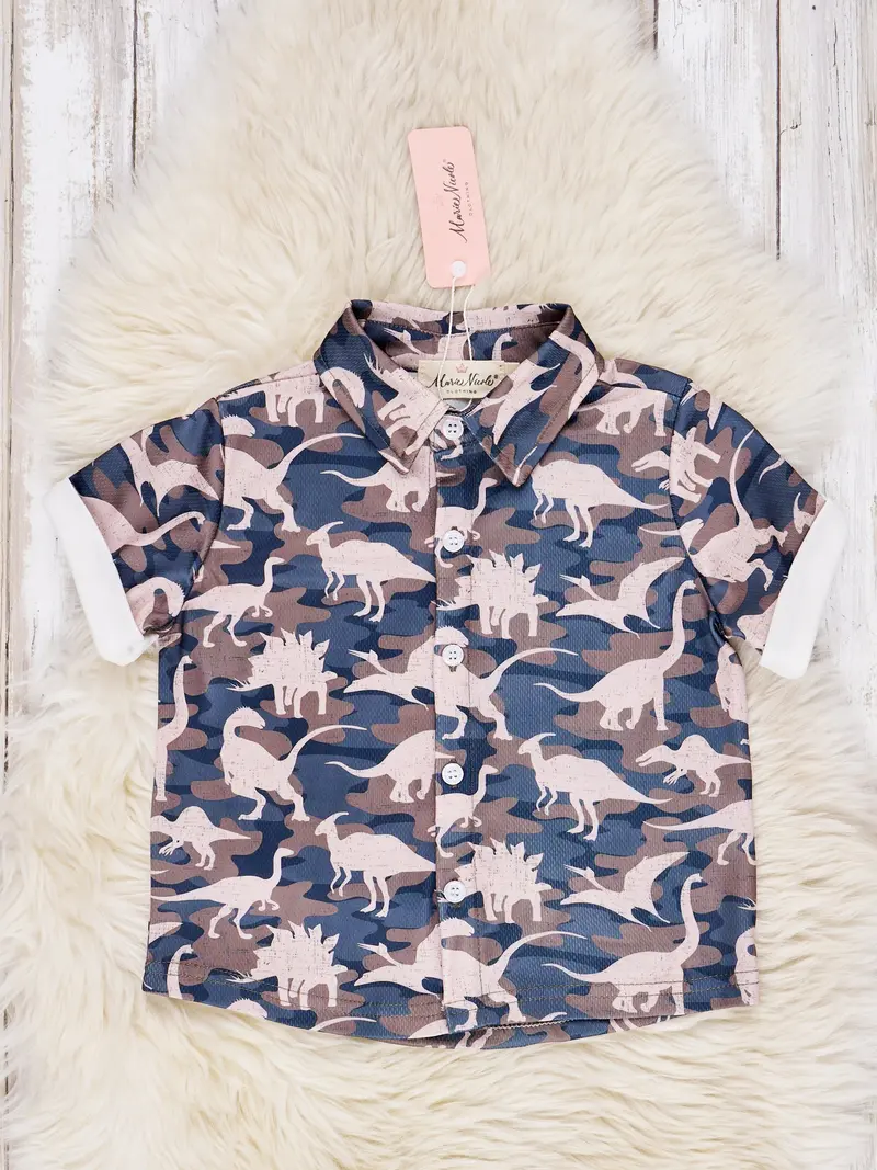 Dinosaur Camouflage Polo Top 1