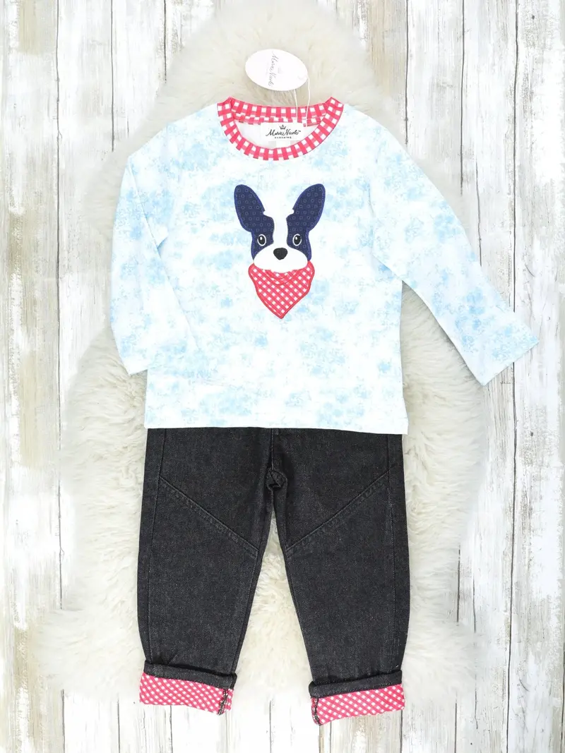 Dog-Themed Bandana Top And Matching Bottoms 1