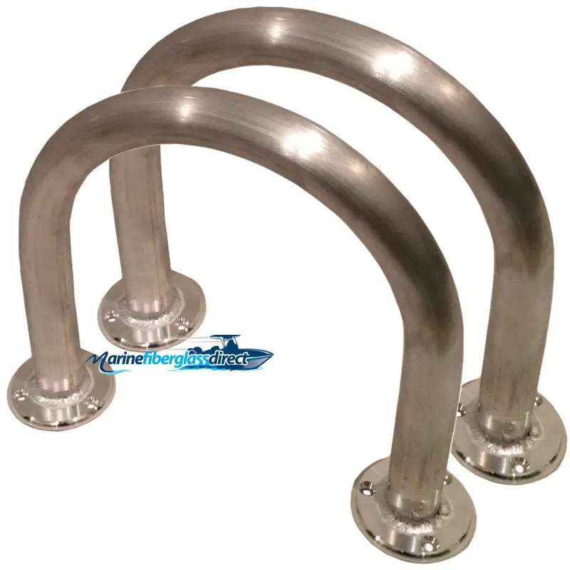 Dual 12"H × 13"W Aluminum Grab Handles For Marine Docks And Vessels 1