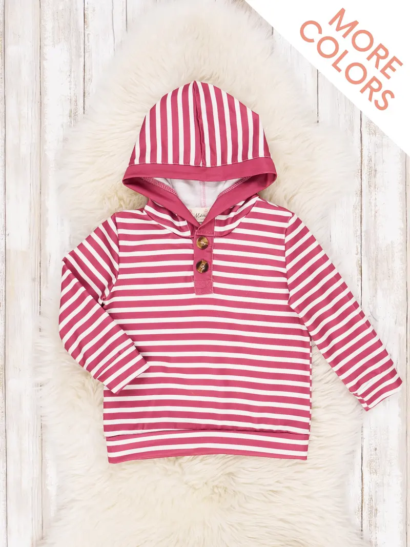 Fall-Themed Striped Jersey Hoodie For Kids 1