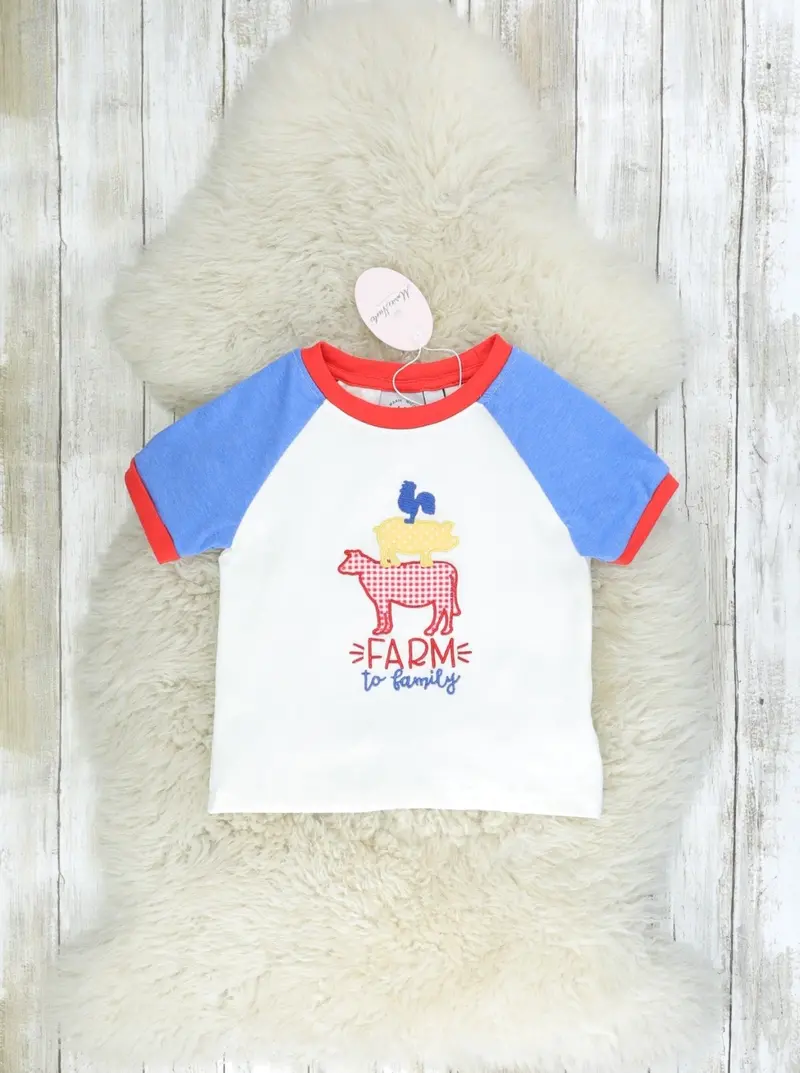 "Farm To Family" Soft Raglan Tee For Parents 1