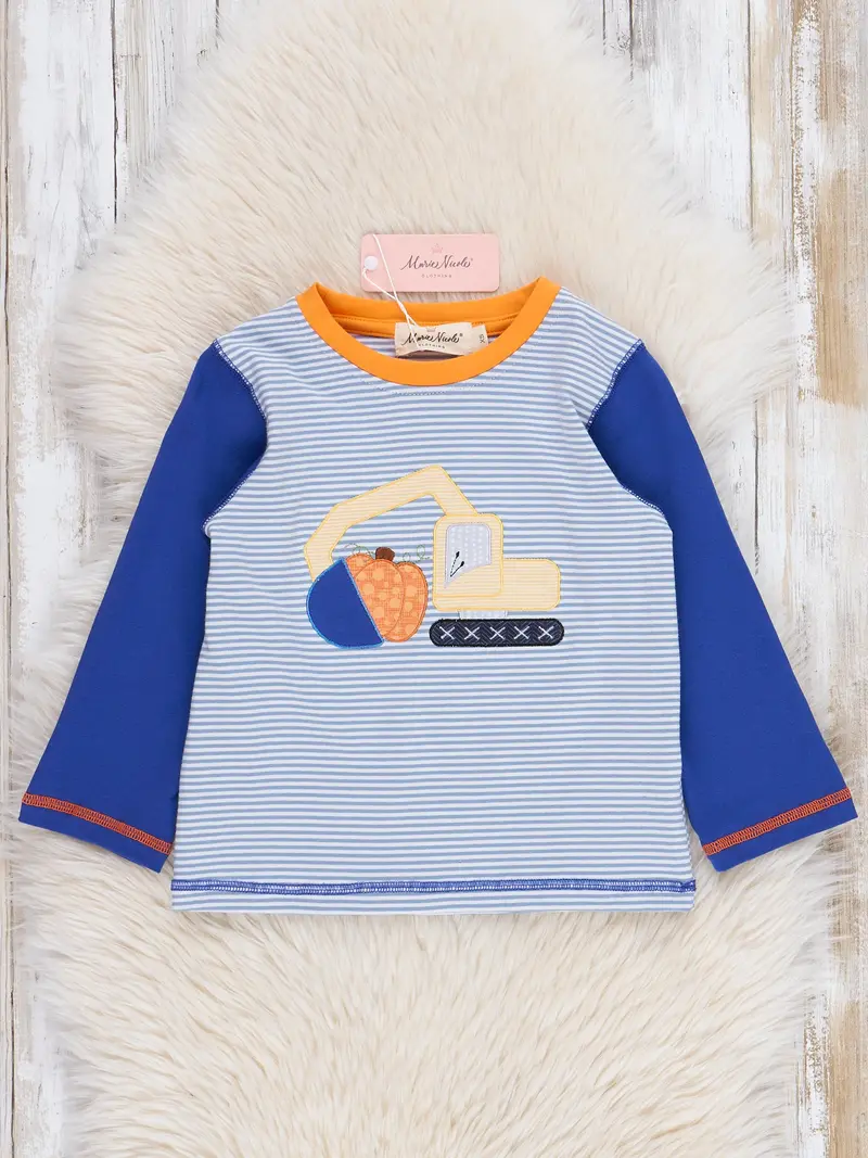 Farm Truck–Embroidered Pumpkin Graphic Shirt 1