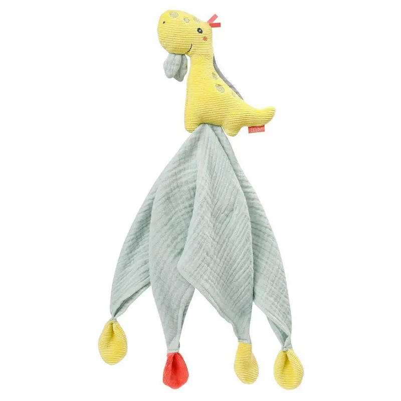 Fehn Comforter Dino – Snuggly Plush Security Blanket With Soft Minky Texture 1