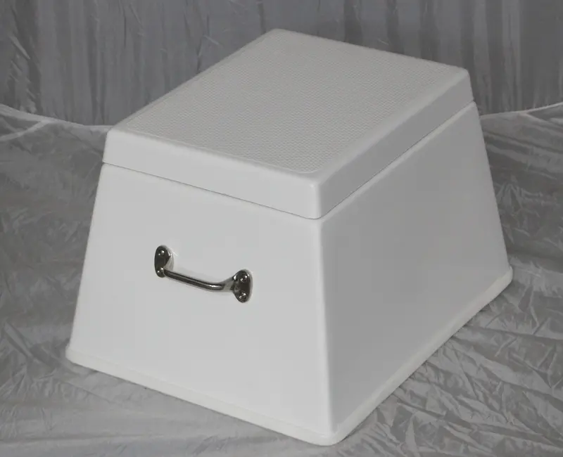 Fiberglass Step Box – 13"H × 20"W × 16"D – Compact Boat Step Solution – Cms01/L 1