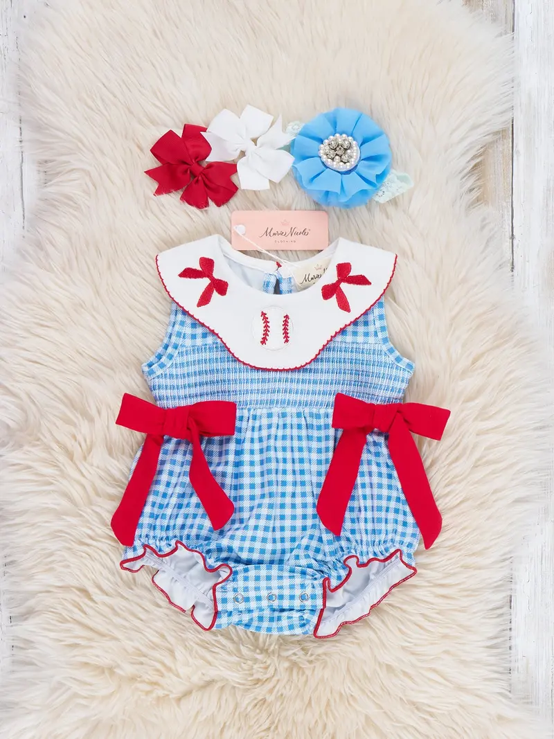 Field Of Fun Baseball Bubble Romper 1
