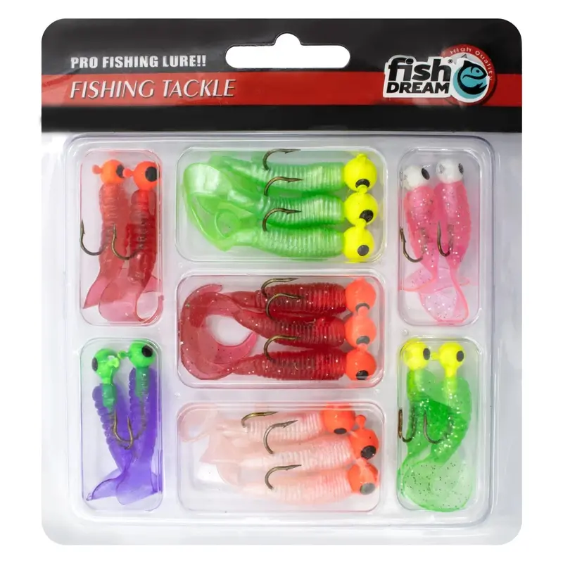 Fishdream Twister Lure Set – Soft Plastic Twistbaits For Targeting Predatory Fish Species 1
