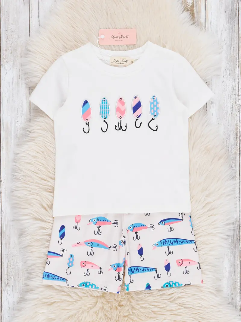 Fishing Lure Embroidered Matching Outfit 1