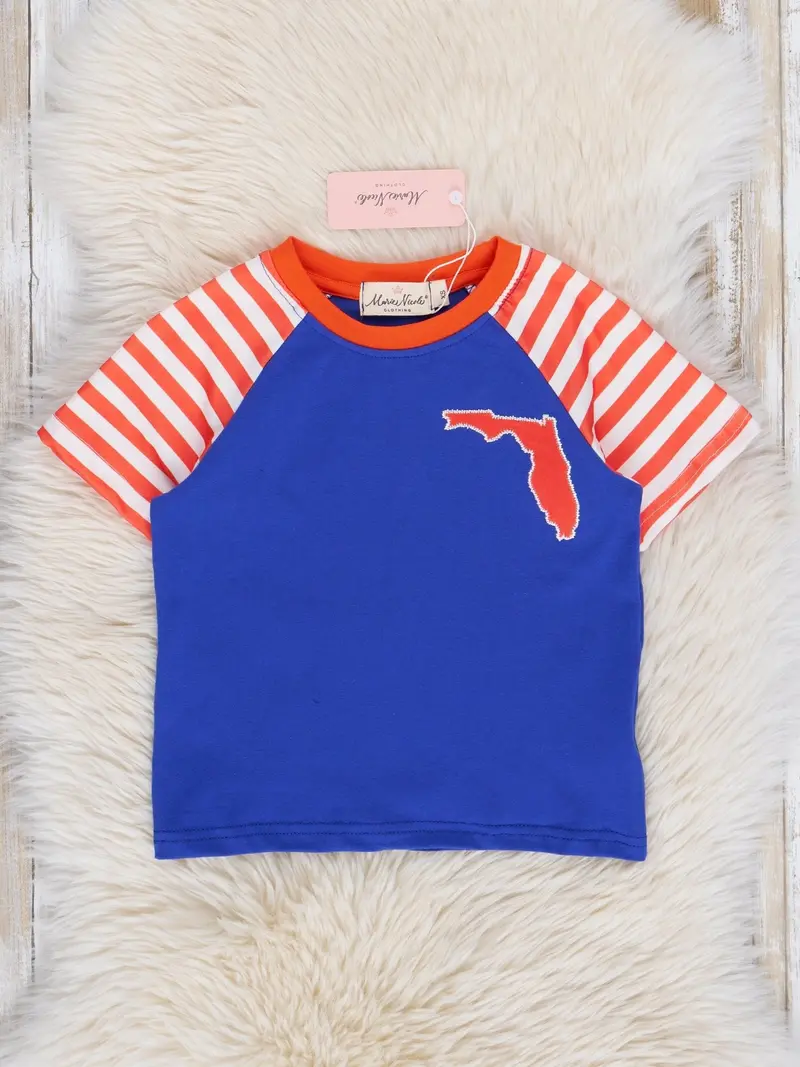 Florida-Inspired Blue-Striped Casual Shirt 1