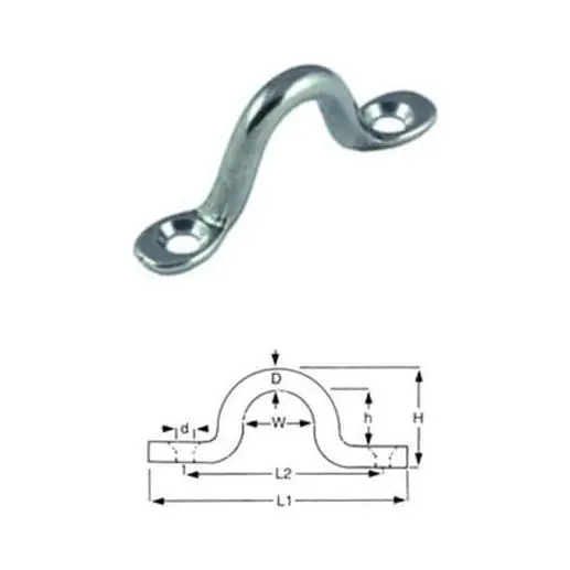Forged Round-Body Stainless Steel Lacing Deck Eye 1
