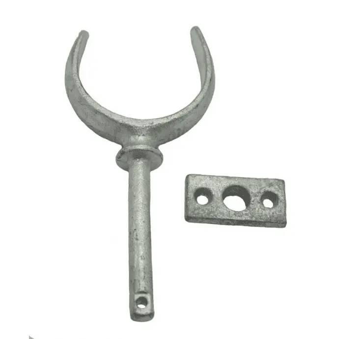 Galvanised Rowlock With Mounting Plate – Adjustable For 50–61Mm Oars 1