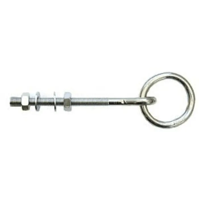 Galvanized Ring Bolt – 1/4 Inch Thread (Comrb06) 1