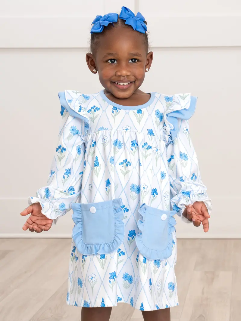 Garden Glimmer Floral Ruffle Dress 1