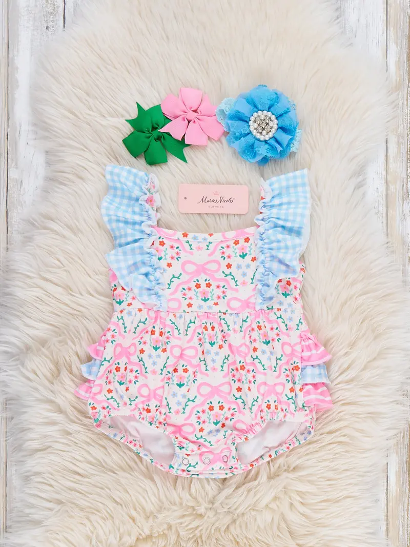 Garden Twirl Tiered Bubble Romper 1