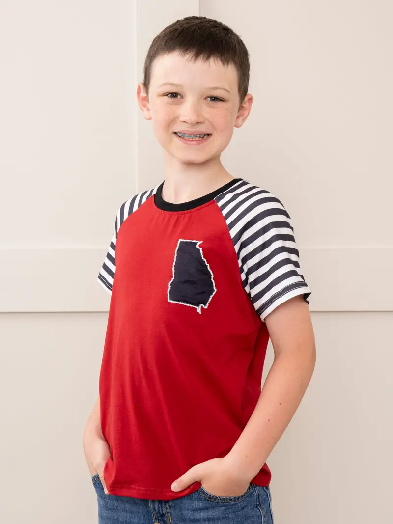 Georgia-Themed Red Striped Shirt 1