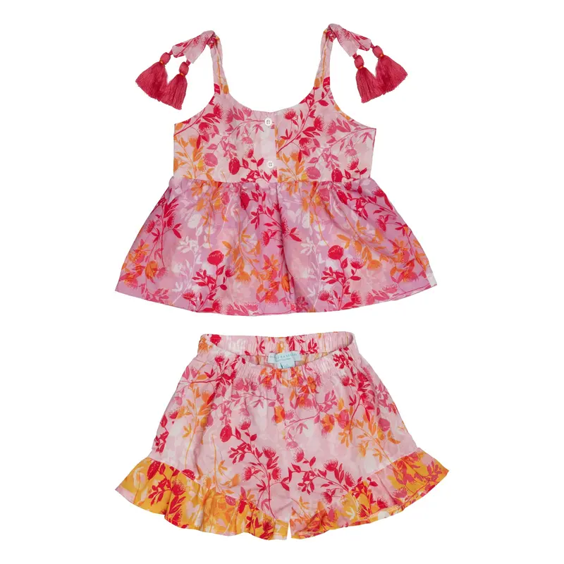 Girls' Top And Shorts Set – Botanical Mix 1