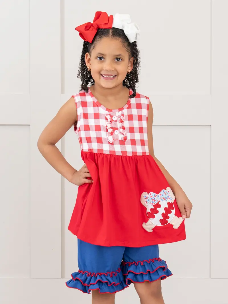 Grand Slam Embroidered Ruffle Outfit Collection 1