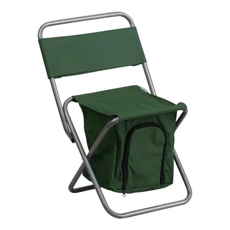 Green Portable Camping Chair With Temperature-Controlled Storage 1
