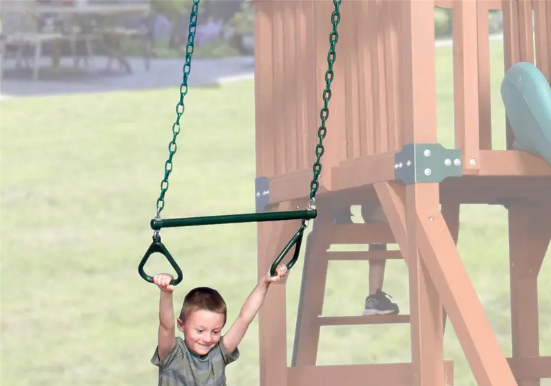 Green Trapeze Bar Swing – 58-Inch Reach For 10-Foot Swing Beams 1
