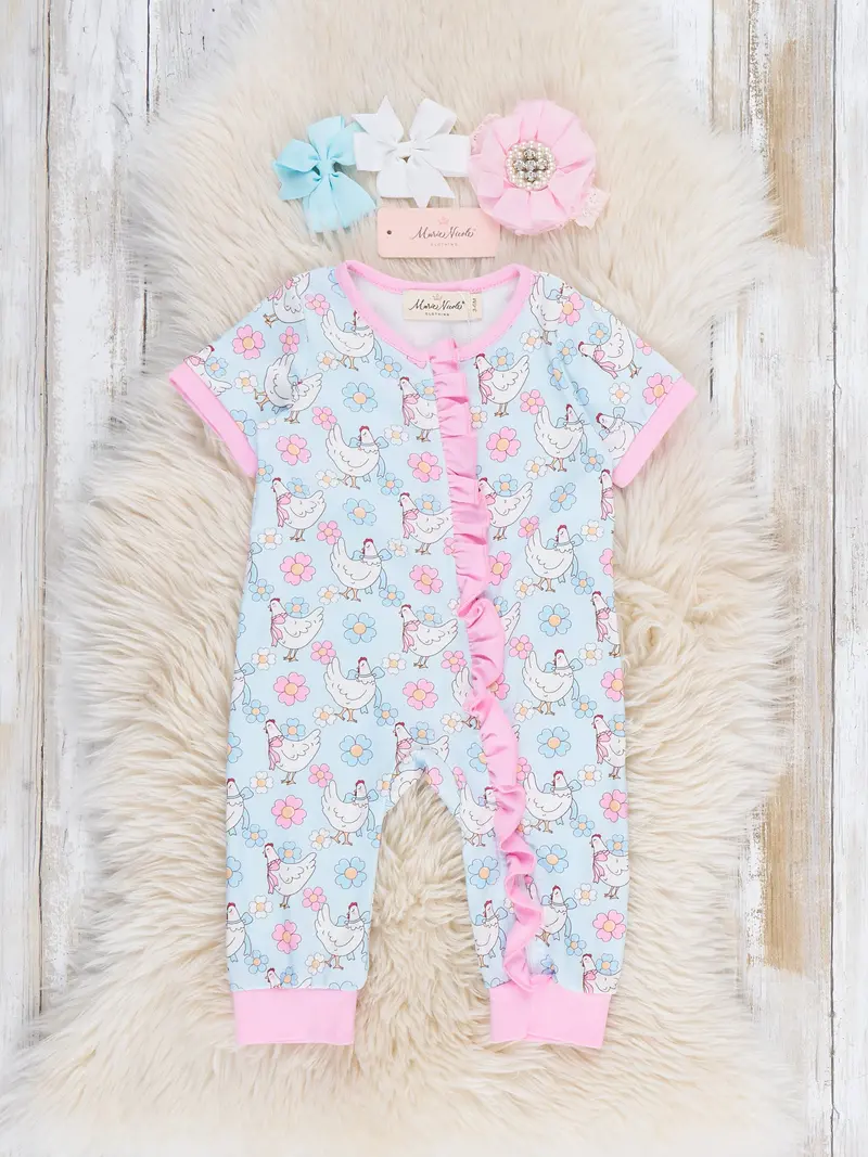 Happy Chickens Soft Cotton Sleeper Pajama Set 1