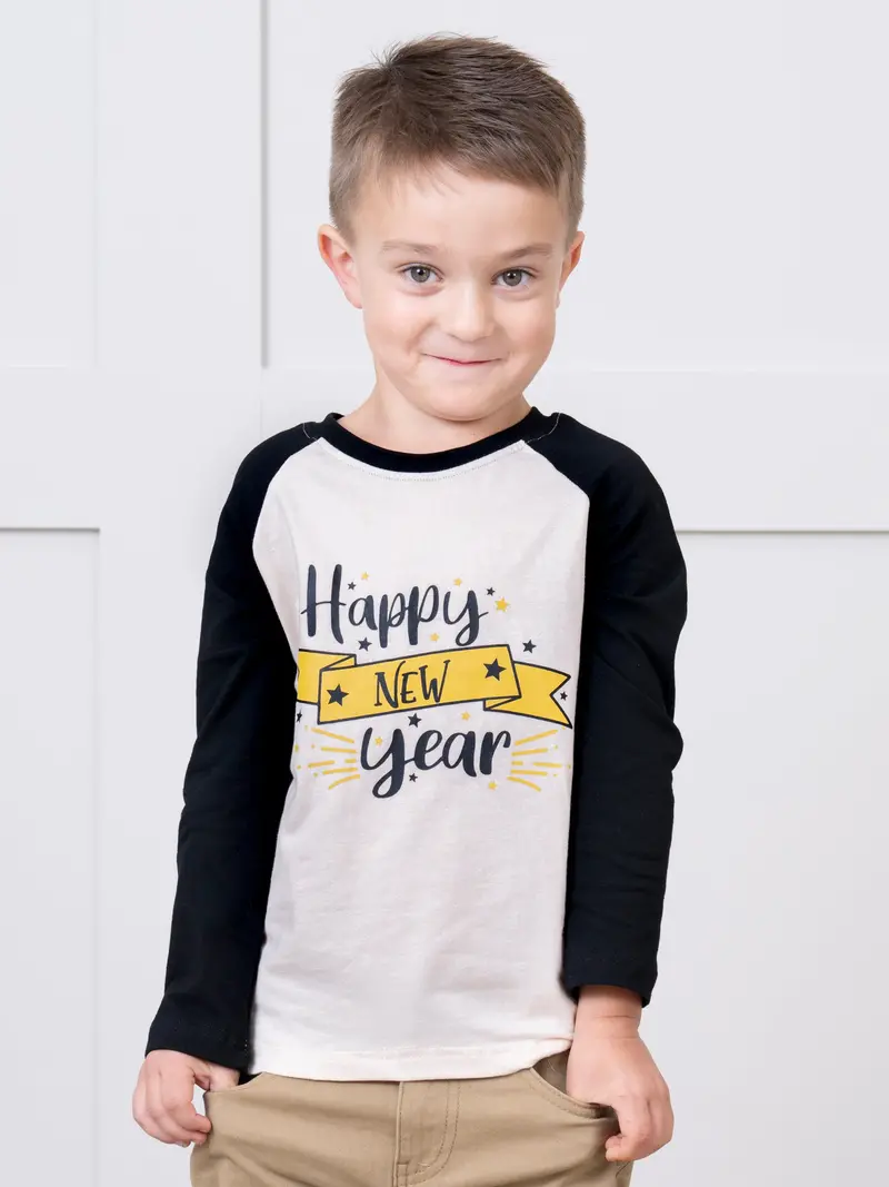 Happy New Year Raglan Top 1