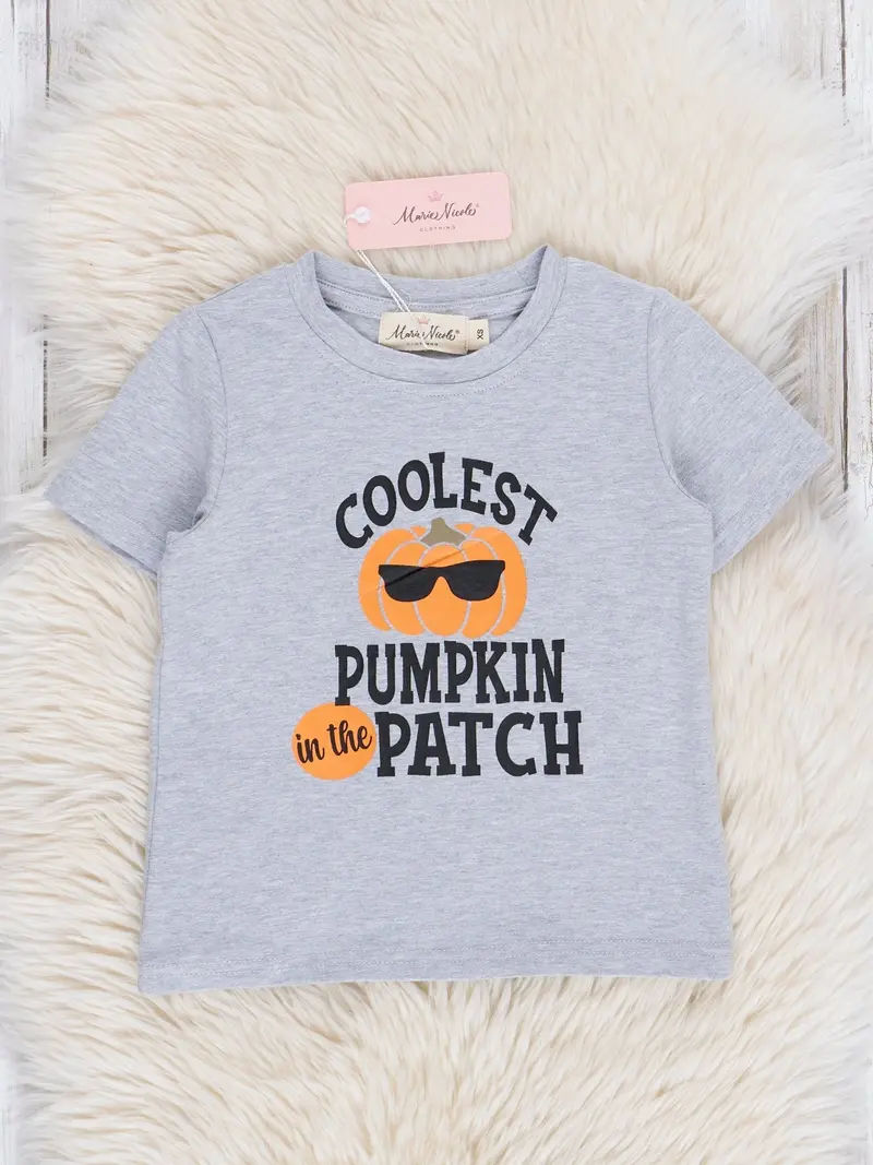 Heather Grey Cool Pumpkin Graphic Tee 1