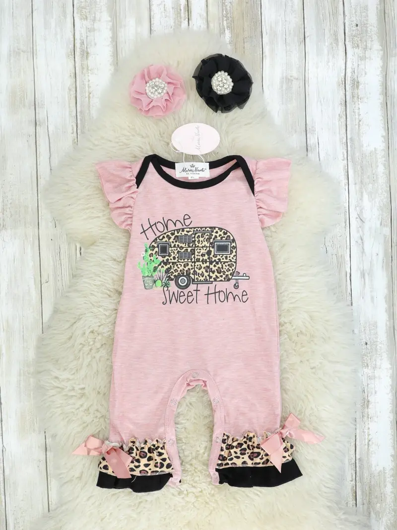 "Home Sweet Home" Ruffle Romper For Little Ones 1