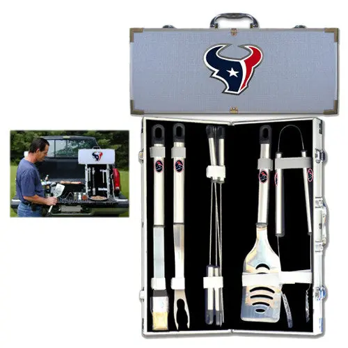 Houston Texans 8-Piece Grill Tool Collection – Licensed Nfl Bbq Set 1