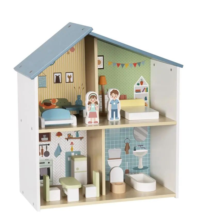 Hp063 Wooden Dollhouse – Handcrafted Playhouse For Creative Imaginative Play 1