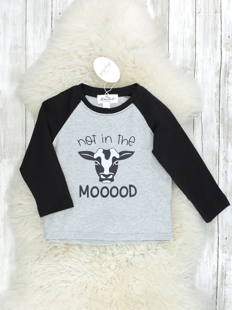 Humorous "Not In The Mood" Raglan Tee 1