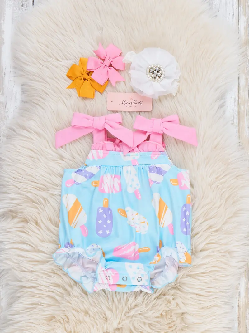 Ice Cream Party Bubble Romper For Toddlers 1