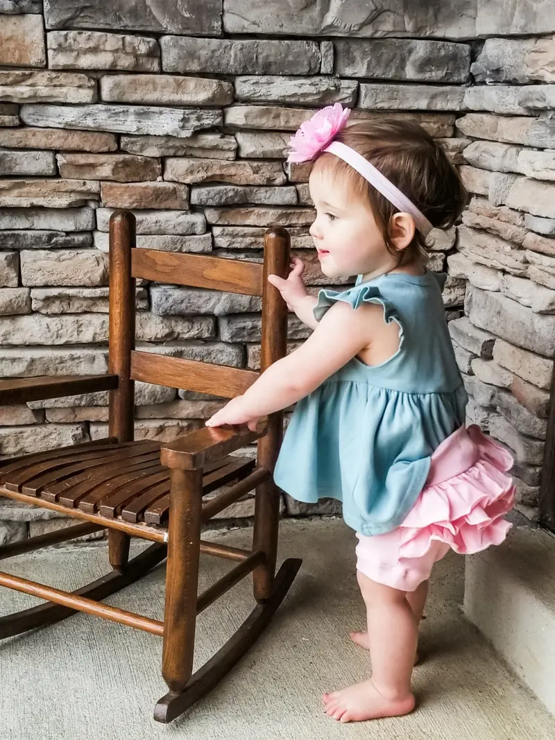Icy Pink Ruffle Bloomers For Infants 1