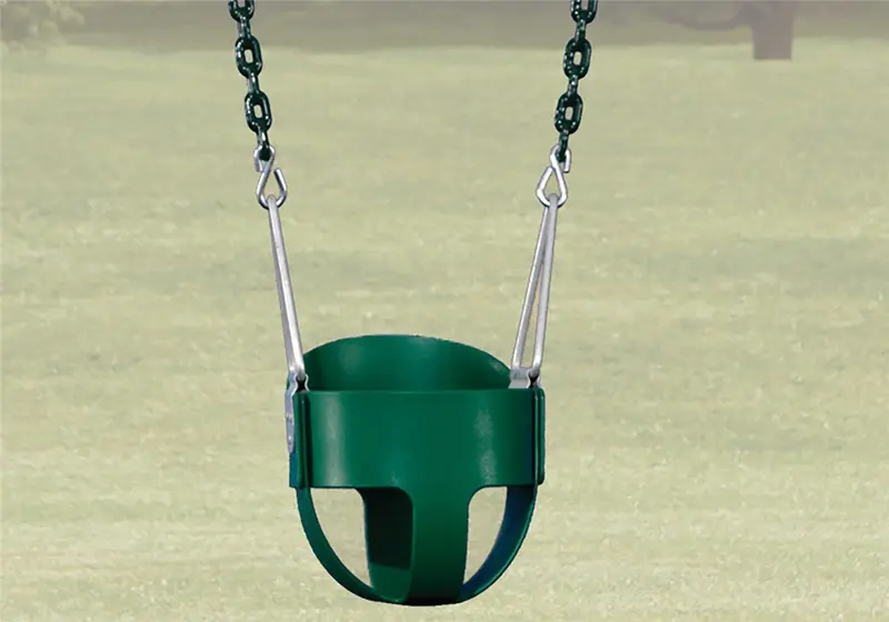 Infant-Friendly Green Soft-Grip Swing – 75-Inch Drop For 10-Foot Beams 1