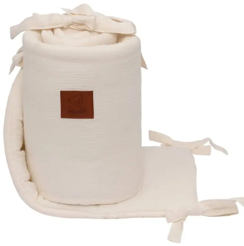 Infantilo Muslin Braided Crib Protector – 180 X 30 Cm 1