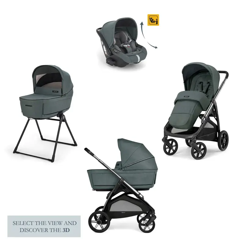 Inglesina Aptica Quattro All-In-One Stroller System With Darwin Recline Infant Car Seat 1