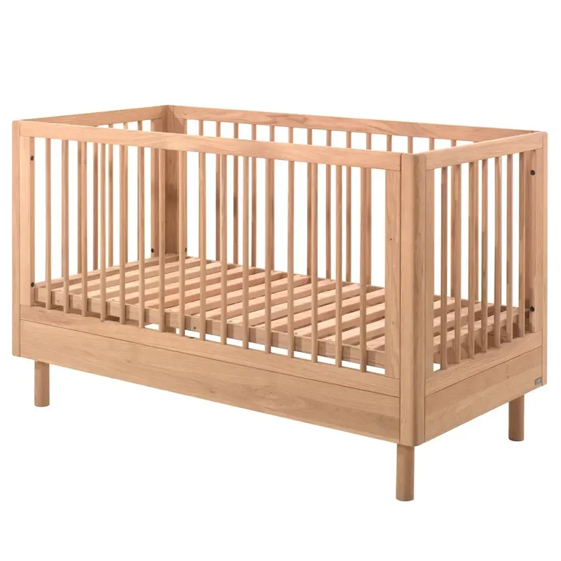 Jaxx Forrest Convertible Toddler Bed – 70×140 Cm Oak Wooden Crib 1