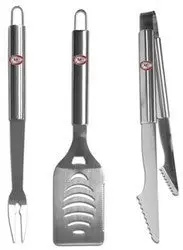 Kansas City Chiefs 3-Piece Licensed Bbq Utensil Set 1