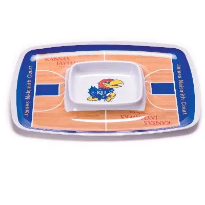 Kansas Jayhawks Chip And Dip Serving Tray - Ncaa-Themed Serving Platter 1