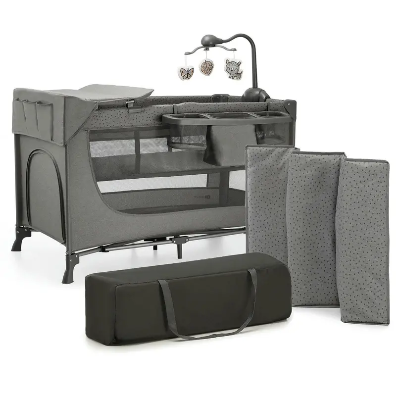 Kinderkraft Joy2 Travel Cot With Accessories – Dark Grey 1