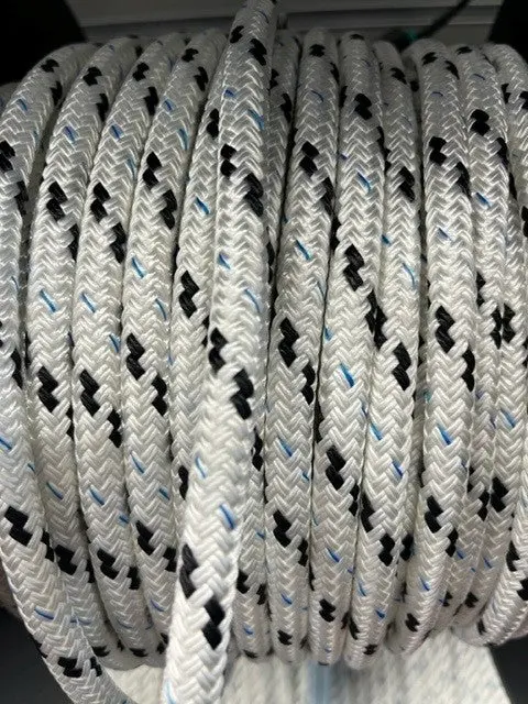 Kingfisher 8Mm Black-Fleck Polyester Braid-On-Braid Rope 1