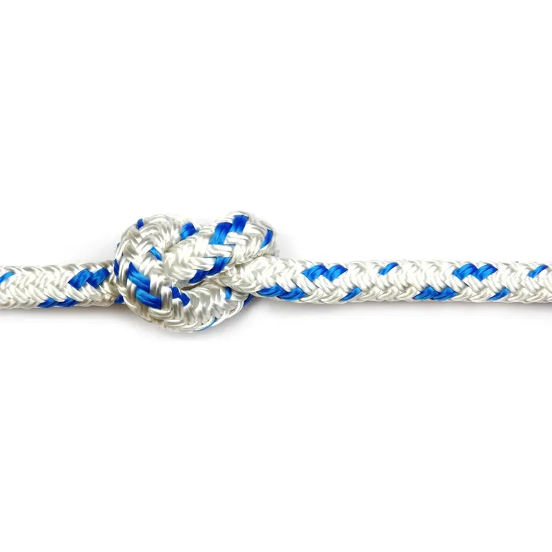 Kingfisher 8Mm Blue-Fleck Polyester Braid-On-Braid Rope 1