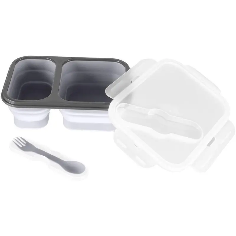Large Silicone Lunch Box With Integrated Cutlery – Zopa 1