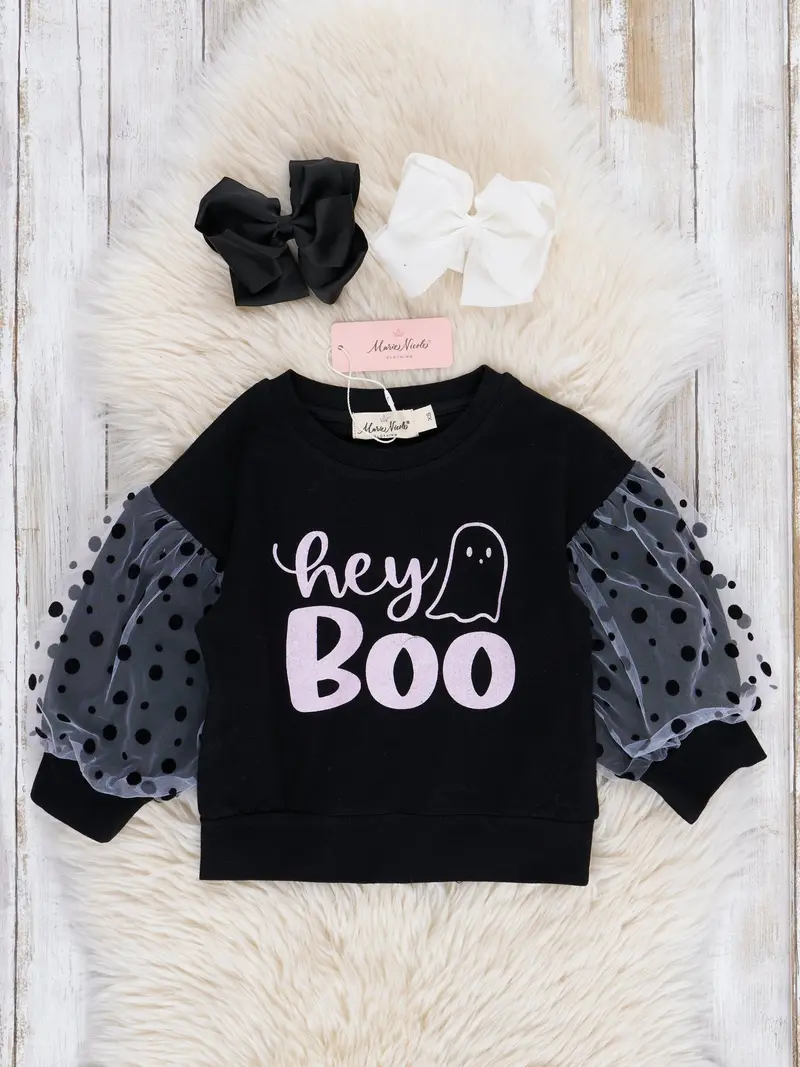 Lavender Hey Boo Tulle Top 1
