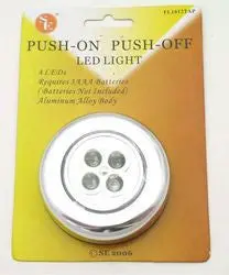 Led Tap Light – 4-Bulb Battery-Powered Closeout Deal 1