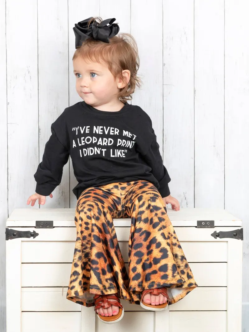 'Leopard Print I Didn'T Like' Humorous Bell Bottom Outfit 1