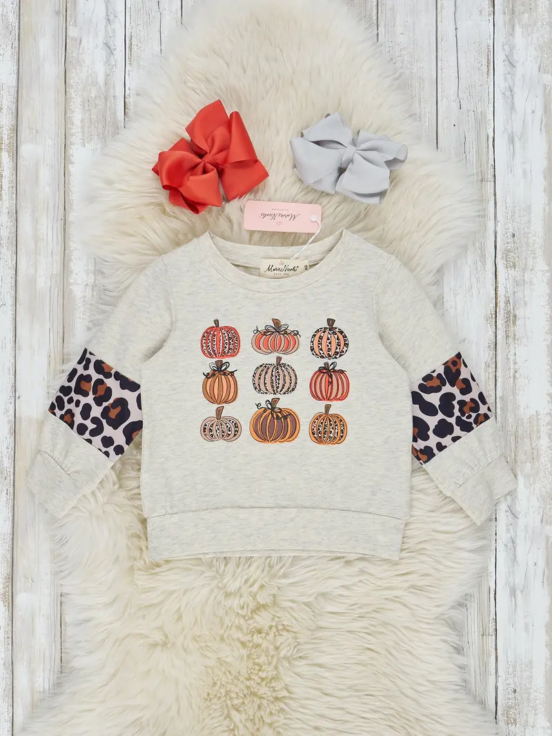 Leopard Pumpkin Heather Color-Block Top 1